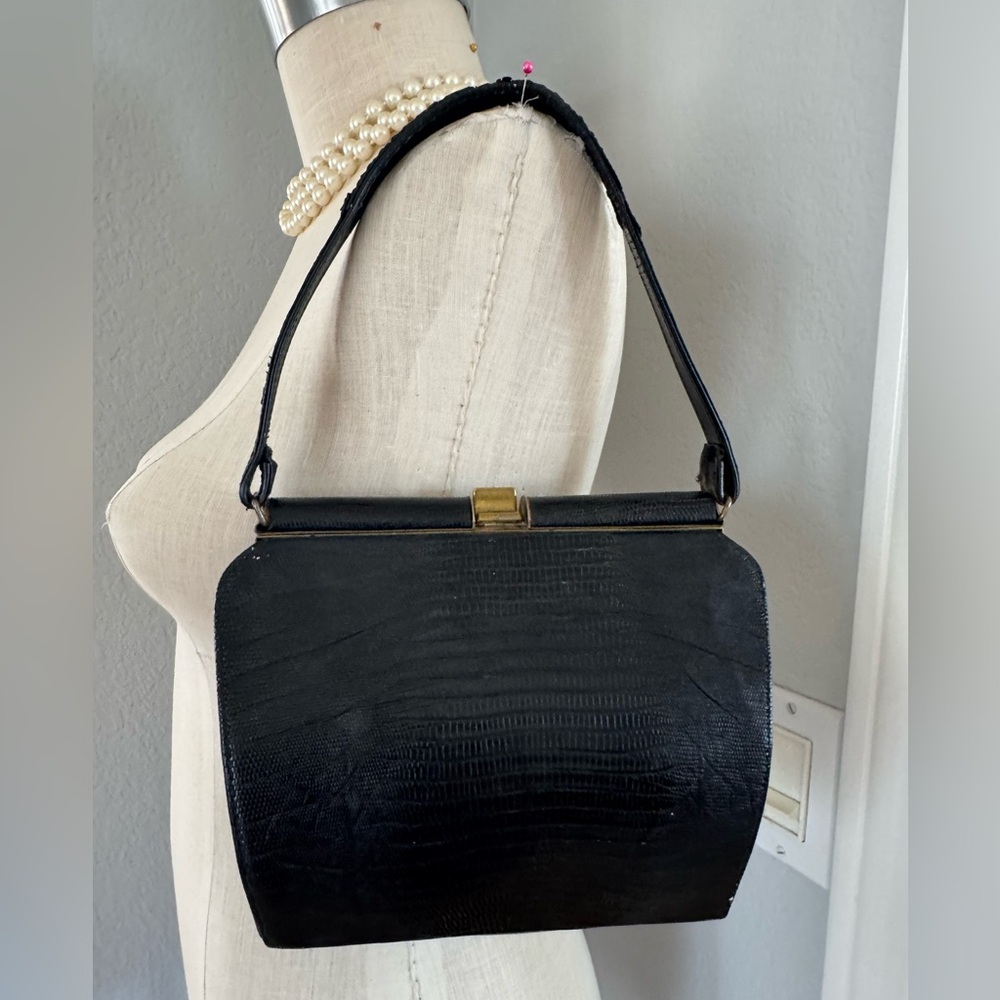 Vintage Lizard Handbag Expandable